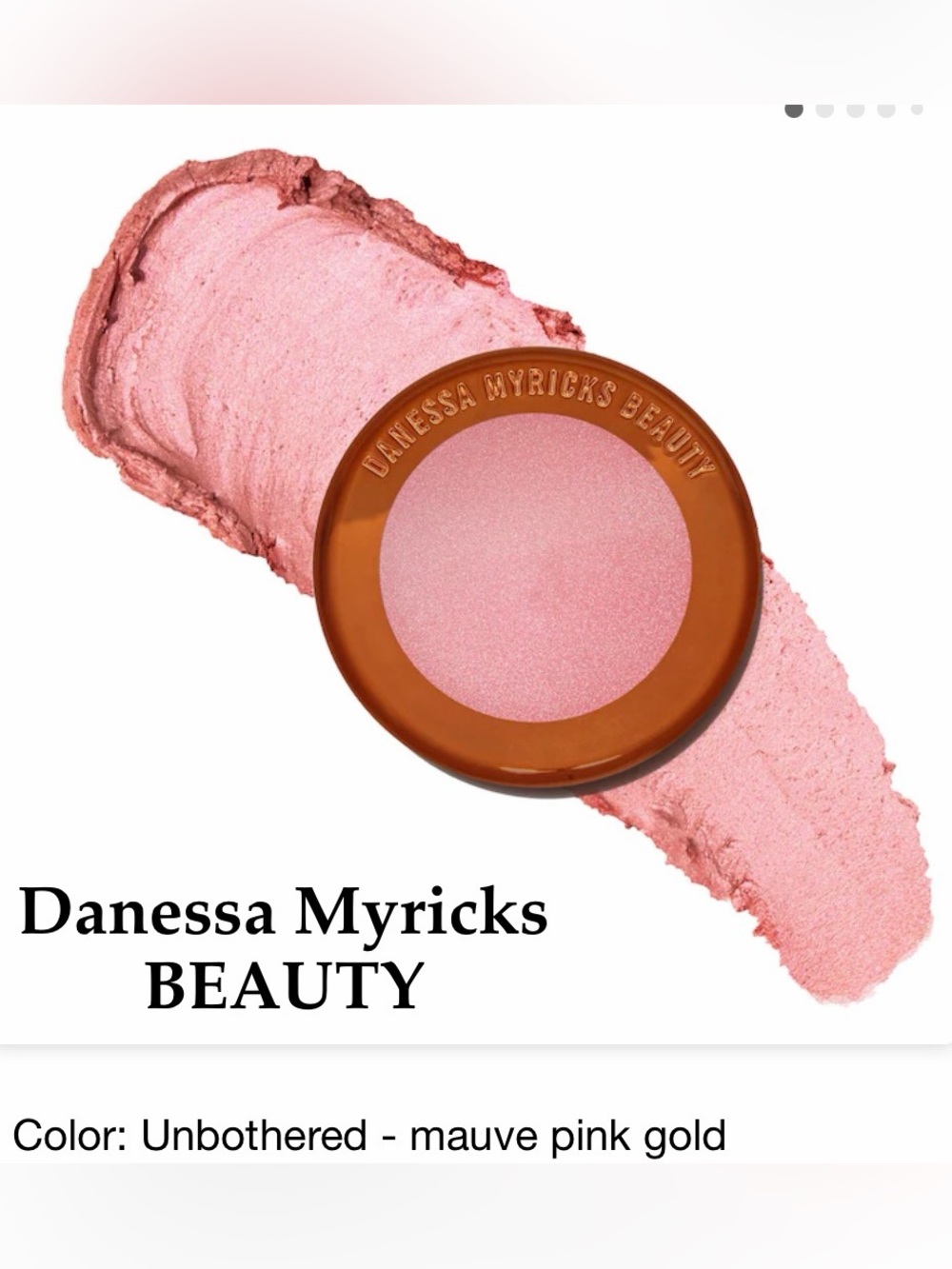 NWT Danessa Myricks Beauty Yummy Skin Blurring Balm Powder Unbothered Mauve/pk/G
